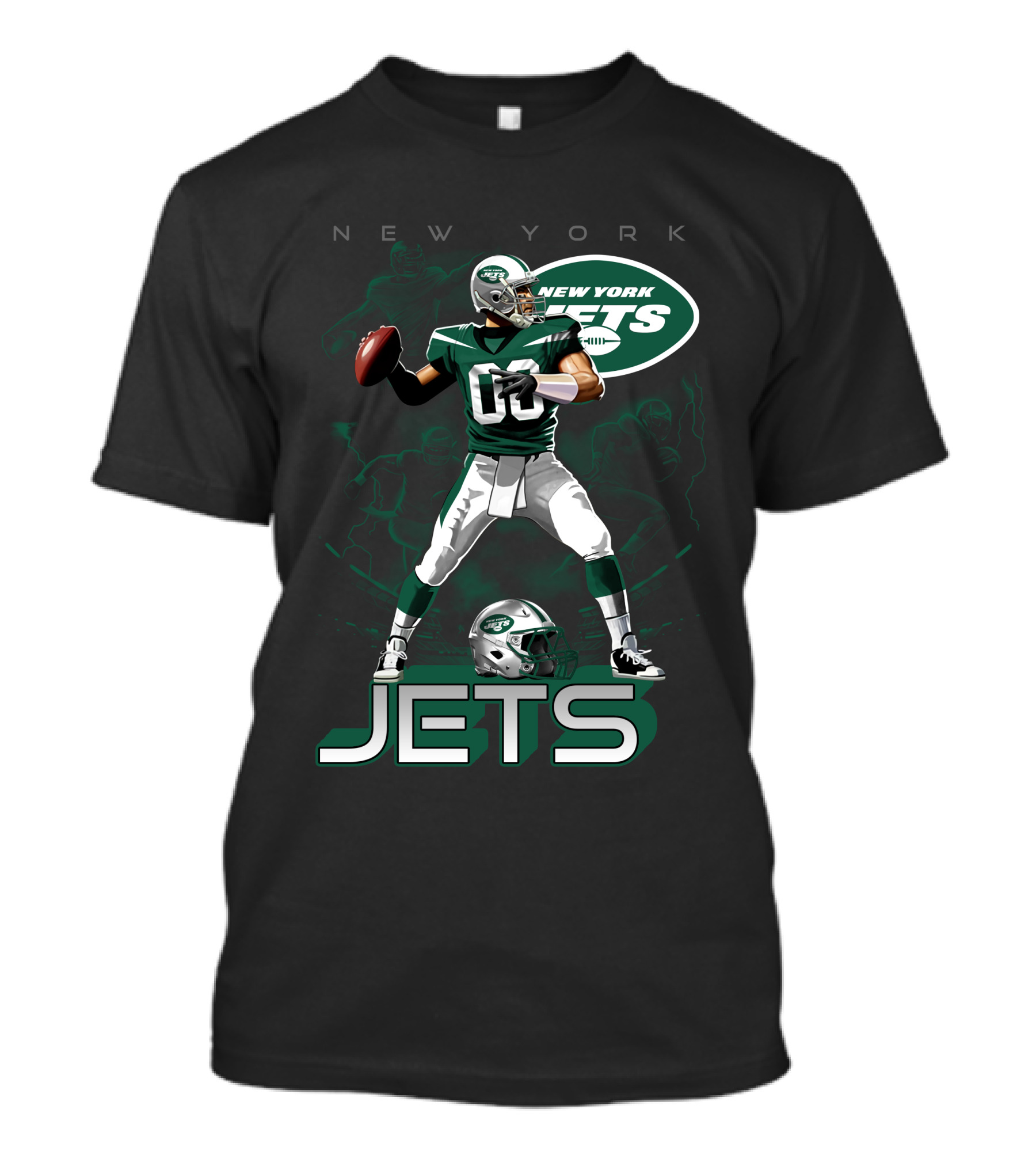 New York Jets Football Quarterback Action And Team T-Shirt