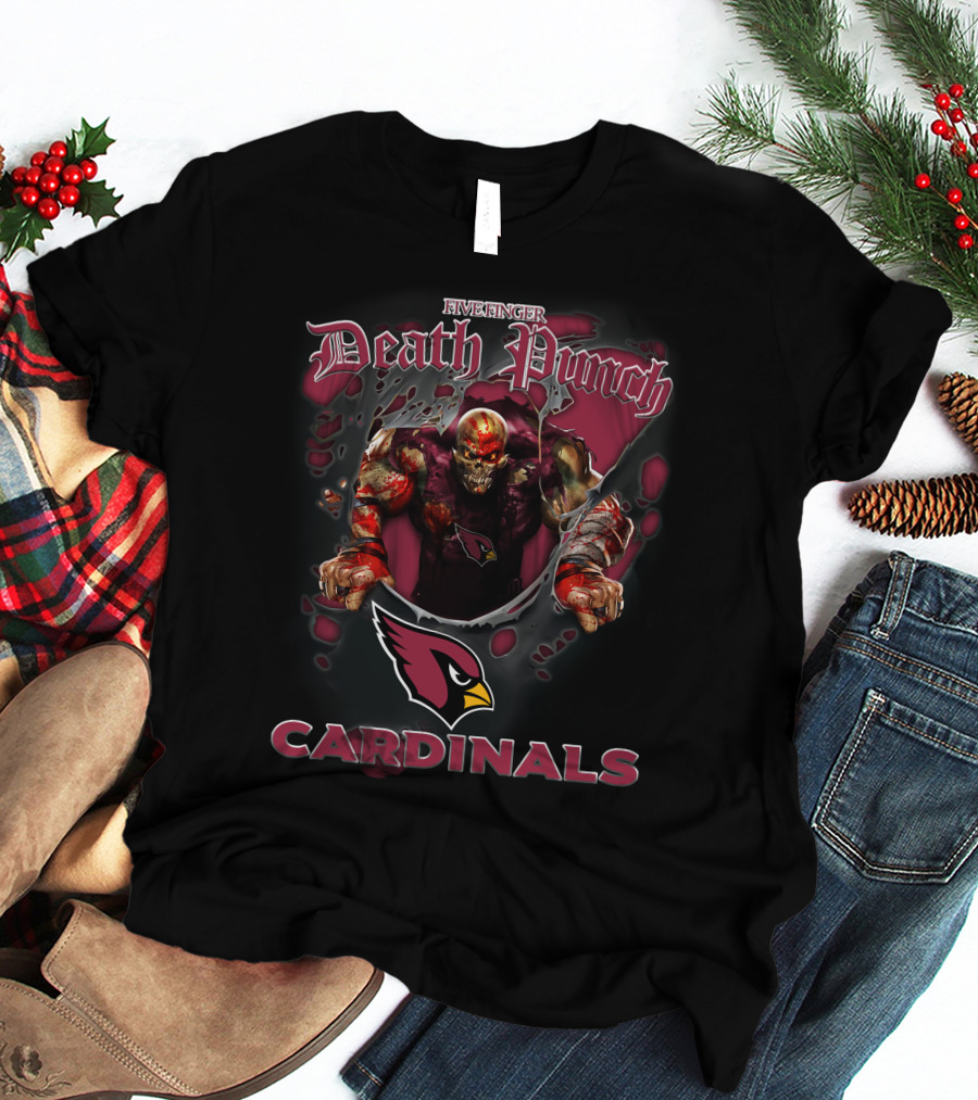 Five Finger Death Punch Cardinals Nfl Football Fans Arizona T-Shirt