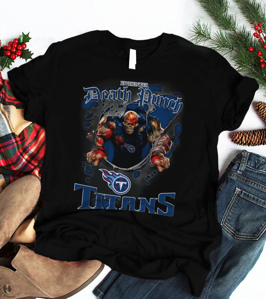 Five Finger Death Punch Tennessee Titans Nfl Football Fans T-Shirt