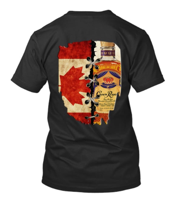 Crown Royal Canadian Flag Maple Leaf Bottle T-Shirt