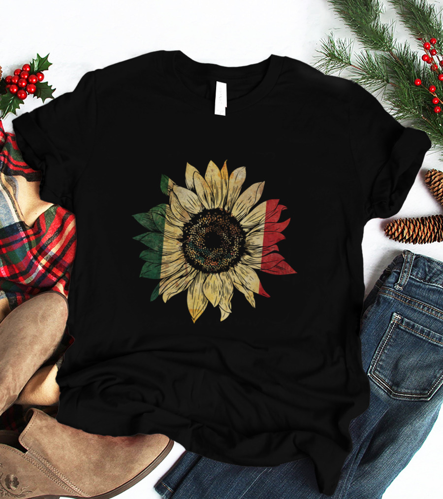 Mexican Sunflower Flag Colors T-Shirt