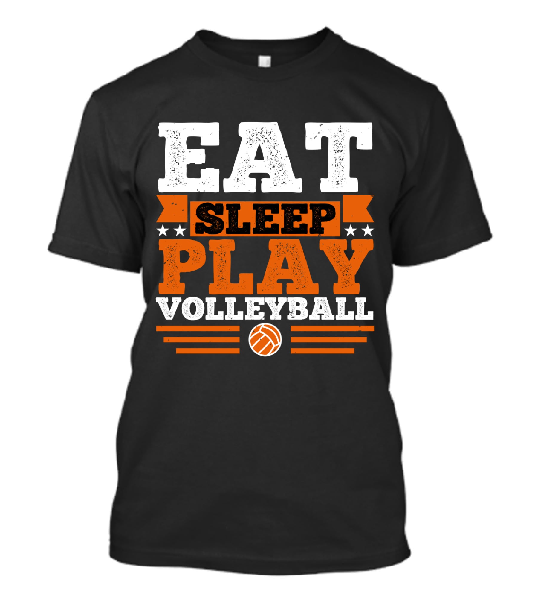 EAT SLEEP PLAY VOLLEYBALL Stars And Volleyball T-Shirt
