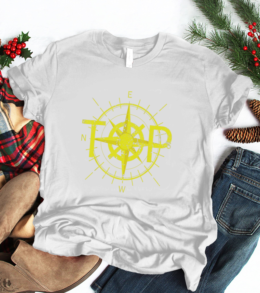 TOP East Is Up Compass Twenty One Birthday Yellow T-Shirt