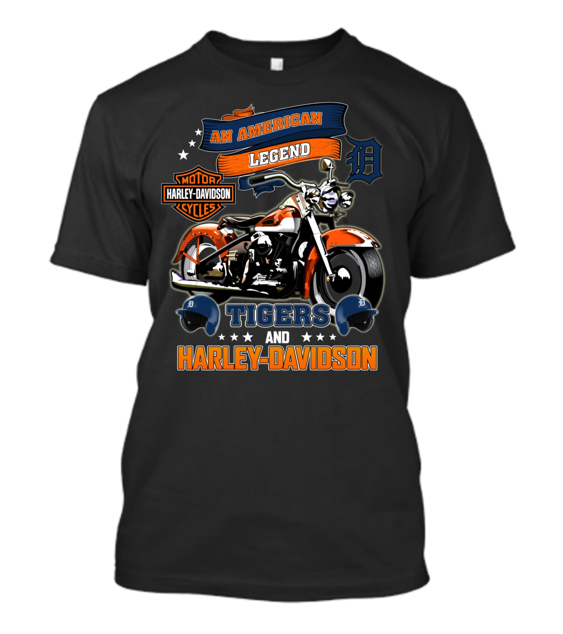 Detroit Tigers Harley Davidson An American Legend T-Shirt