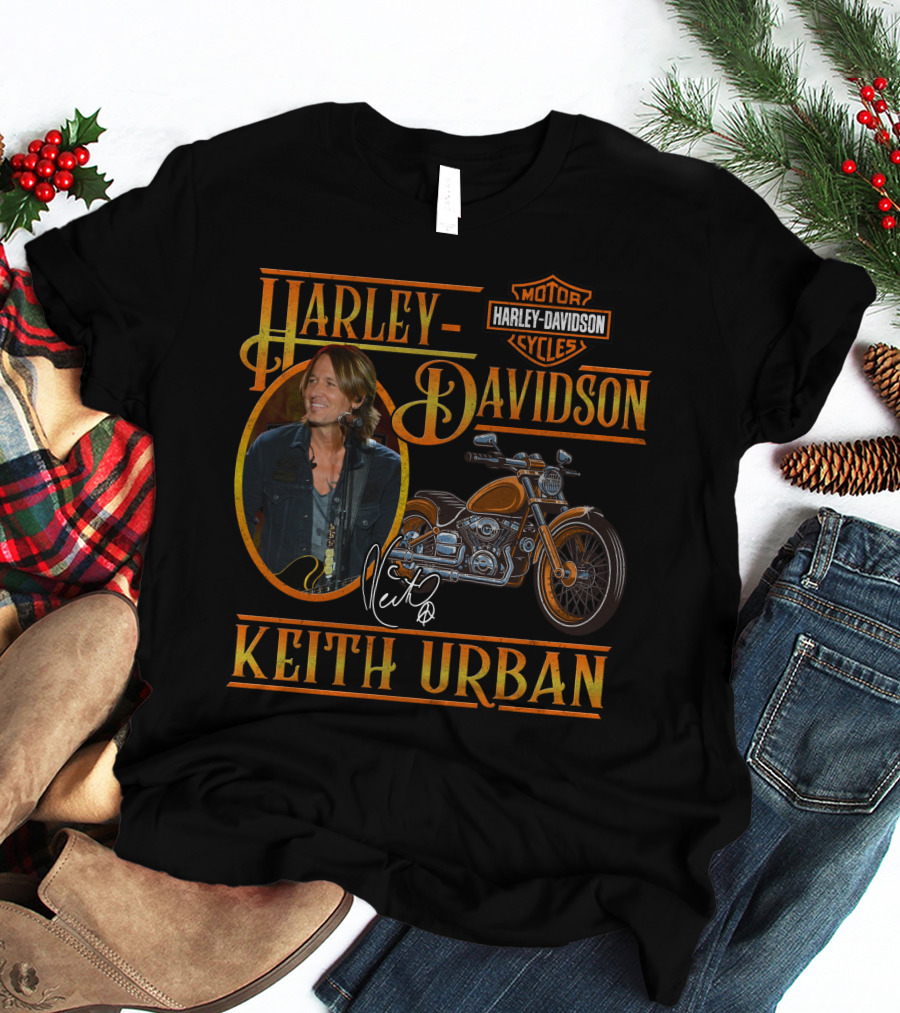 Keith Urban Harley Davidson Motor Cycles T-Shirt