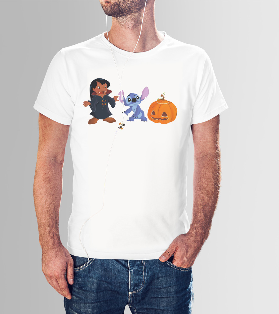 Halloween Stitch Lilo Vampire Costume Pumpkin T-Shirt