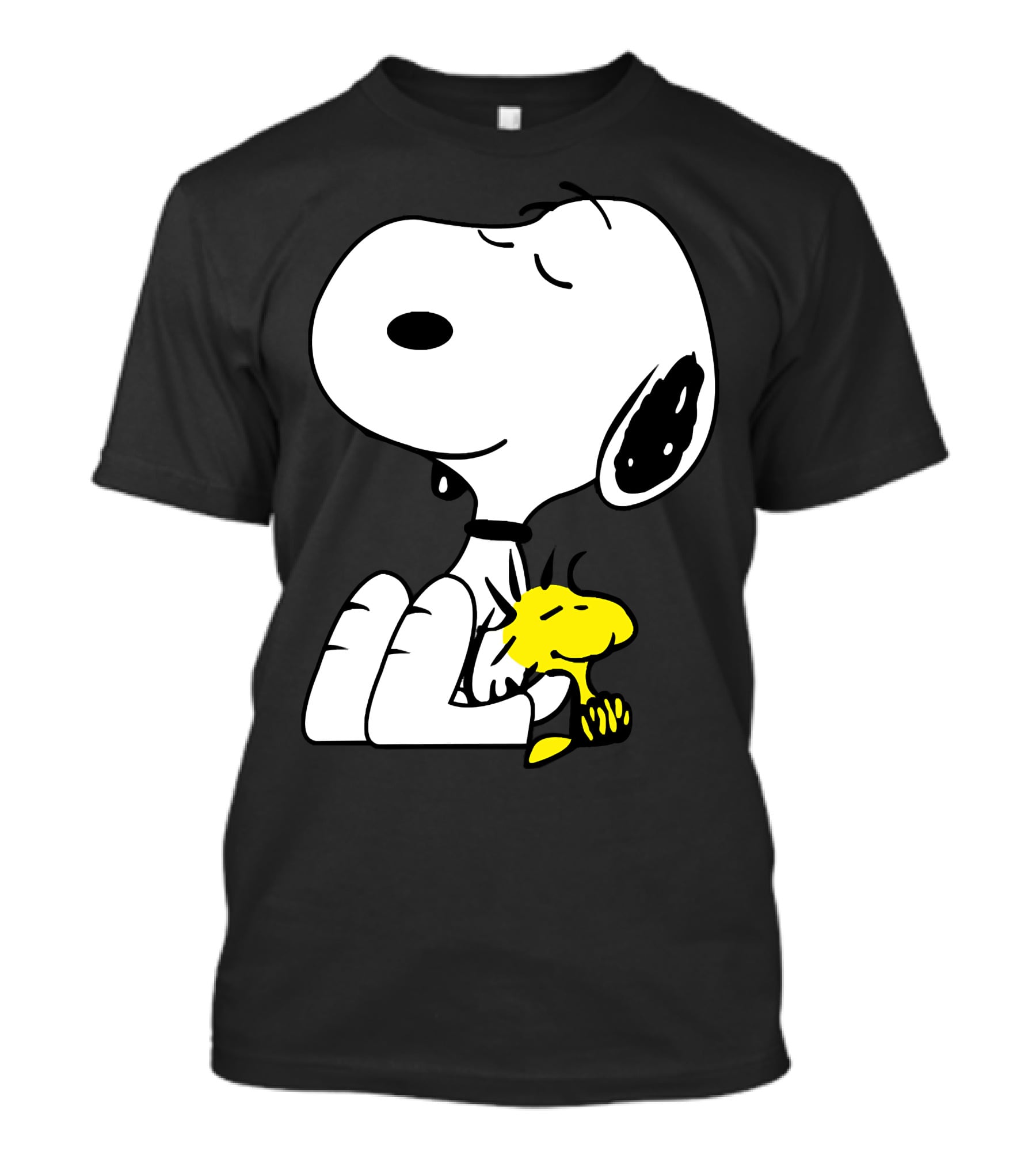 Snoopy Sleep In Peace With Woodstock Sleeping In Black And White Peanuts Comic T-Shirt