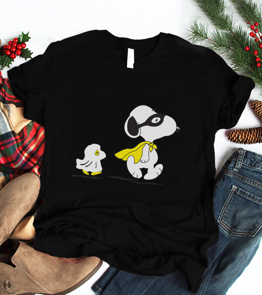 Snoopy Superhero With Woodstock Sidekick T-Shirt
