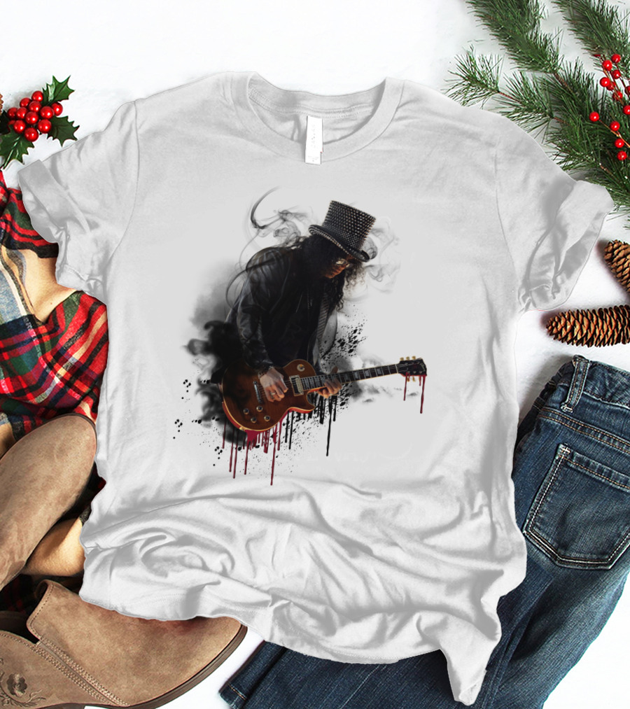 Guns N Roses Slash Heavy Metal Guitar Love Fans T-Shirt