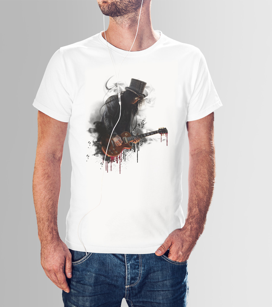 Guns N Roses Slash Heavy Metal Guitar Love Fans T-Shirt