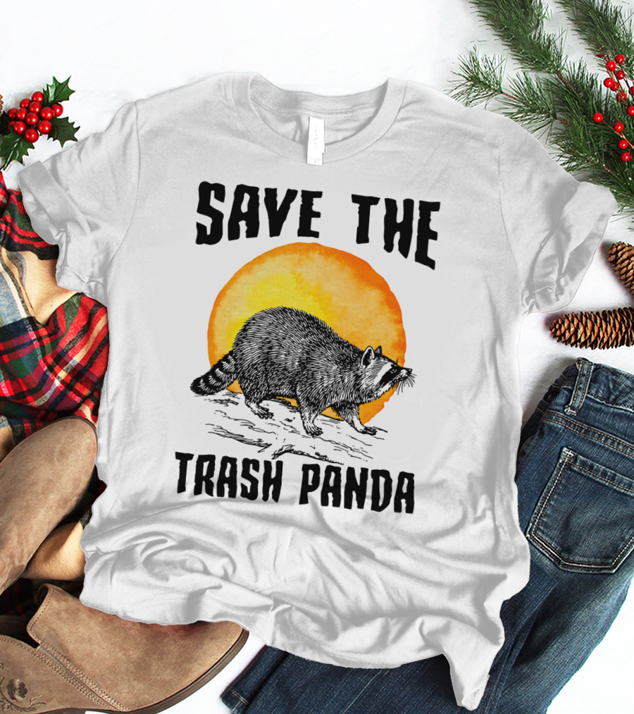 Save The Trash Panda Raccoon Raise Awareness Animal Conservation T-Shirt