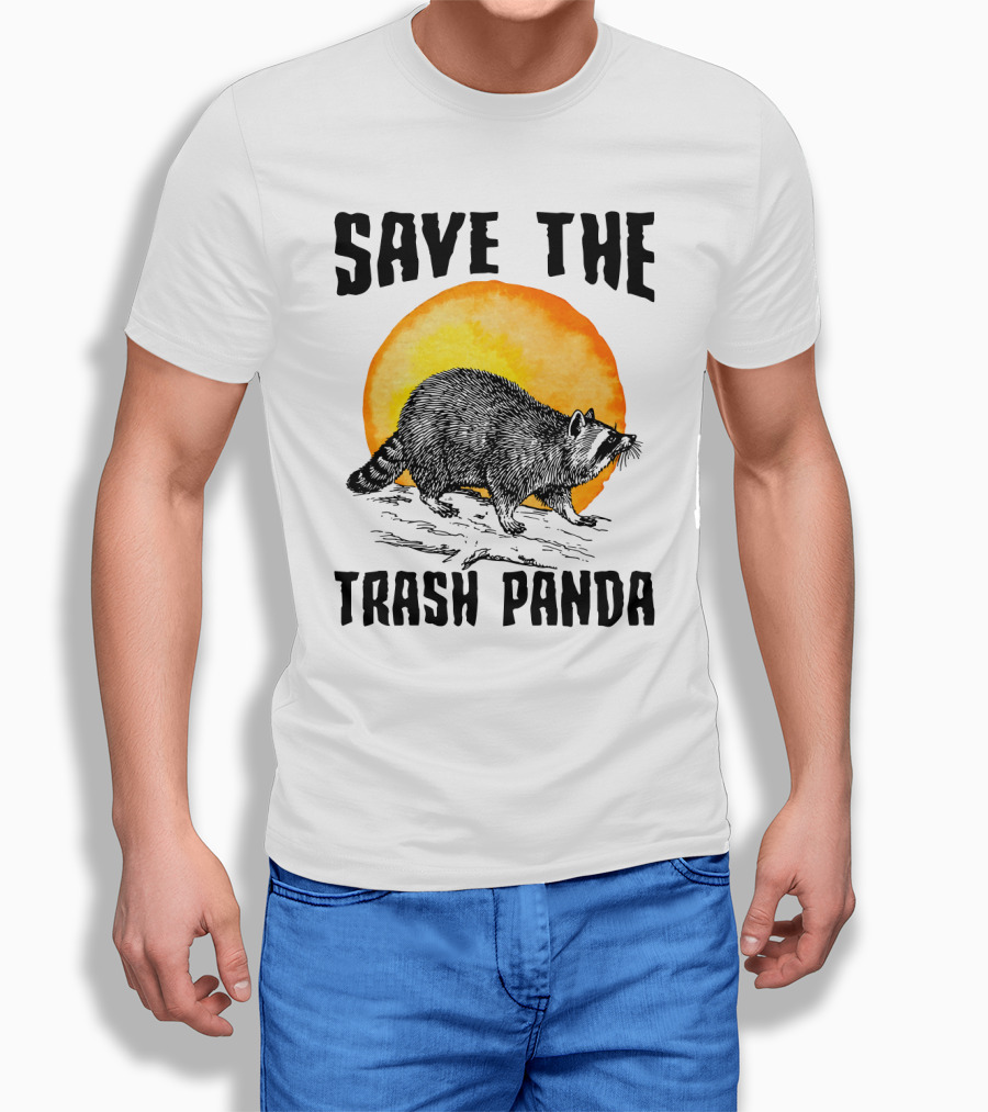 Save The Trash Panda Raccoon Raise Awareness Animal Conservation T-Shirt