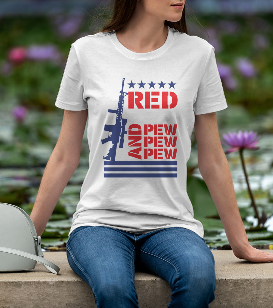 Red And Pew Pew Pew T-Shirt