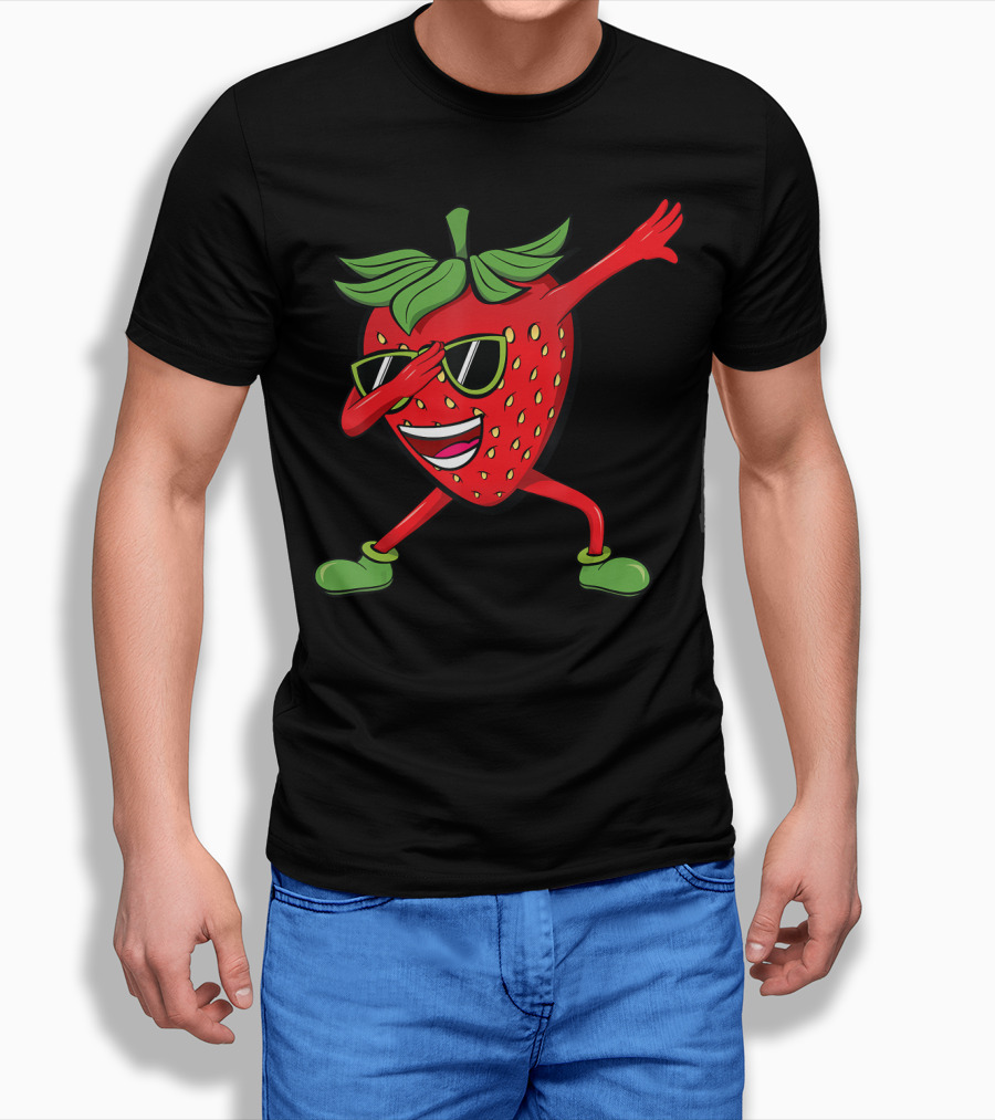 Dabbing Strawberry Dancing Summer Fruit Lover T-Shirt