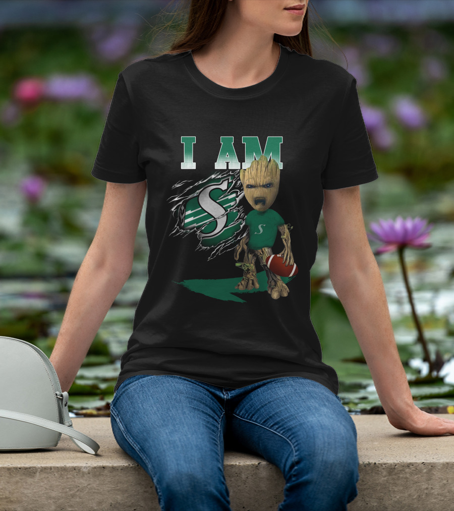 I AM Saskatchewan Roughriders Football Groot Fan T-Shirt