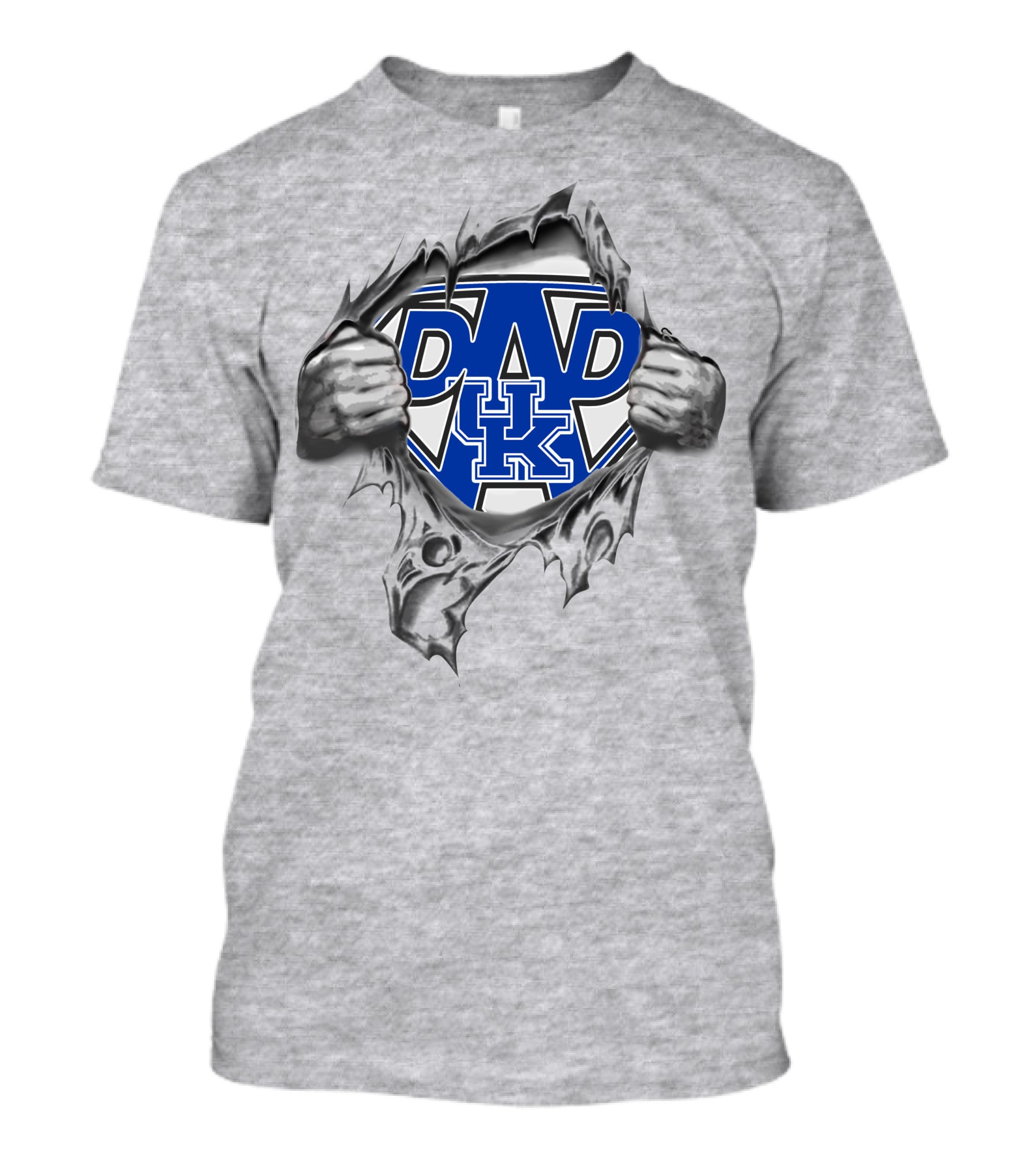 Kentucky Wildcats Super Dad UK Logo Shield Tear T-Shirt