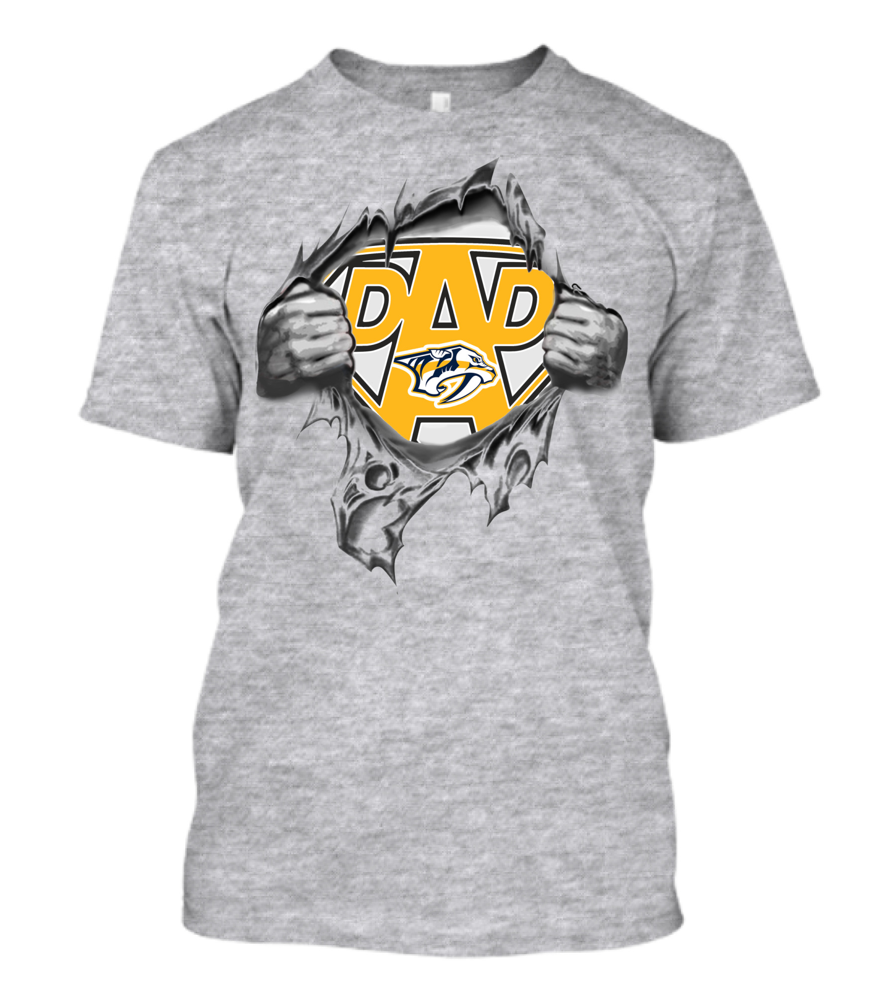 Nashville Predators Super Dad Hero Emblem T-Shirt