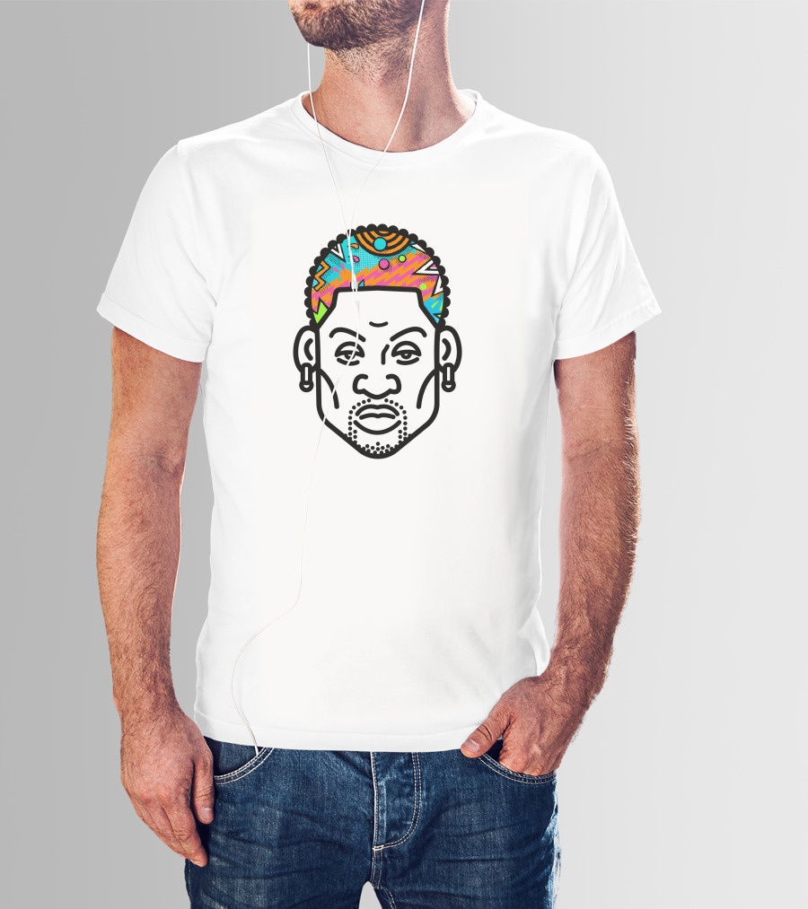Dennis Rodman Colorful Hair T-Shirt