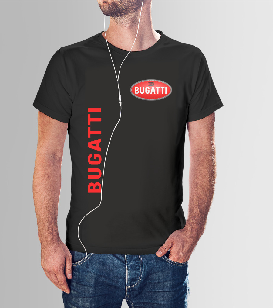 BUGATTI Red Oval Badge Logo T-Shirt