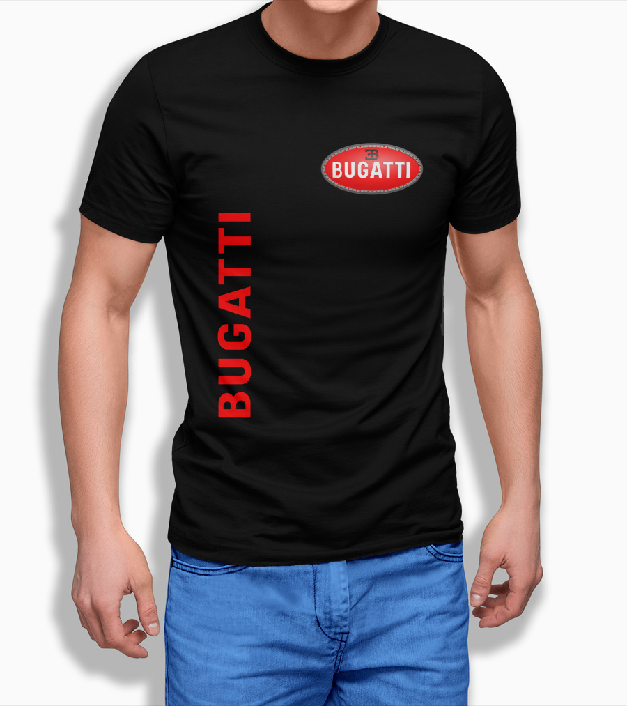 BUGATTI Red Oval Badge Logo T-Shirt