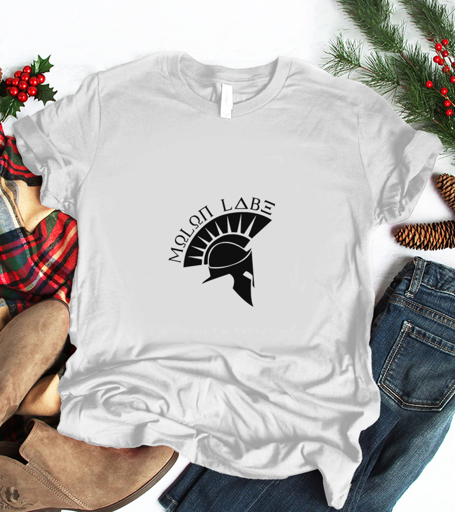 Molon Labe Spartan Helmet Greek Warrior T-Shirt
