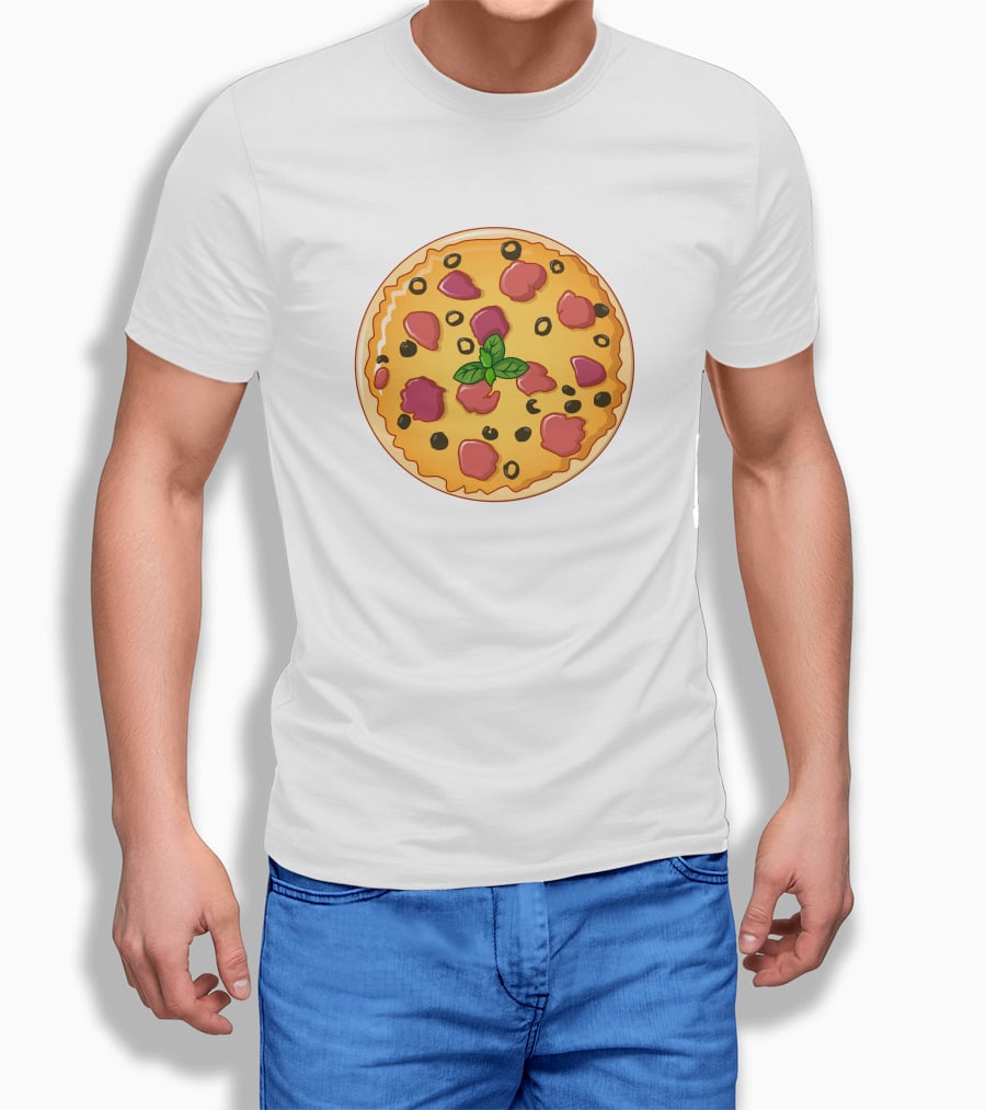 Pizza Meaning Basil Olive Pepperoni Pizza T-Shirt