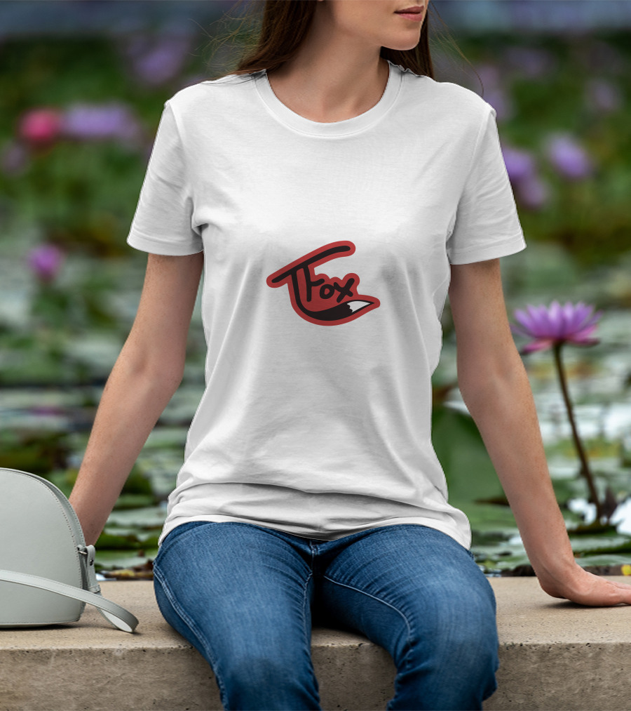 TFox Red And Black Logo With Fox Tail Detail T-Shirt