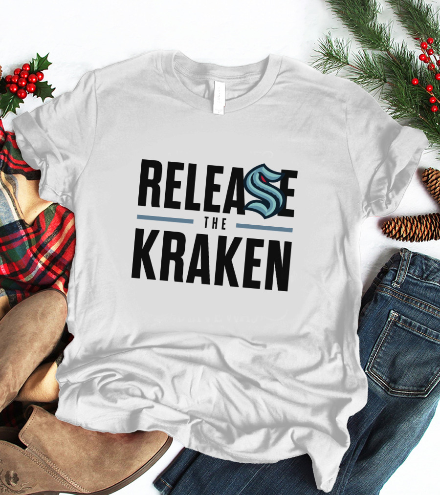 Seattle Kraken Release The Kraken Logo Official Merchandise T-Shirt