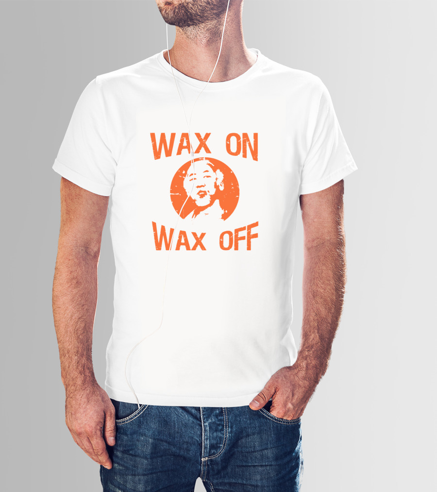 Cobra Kai Karate Kid Wax On Wax Off Mr. Miyagi Circle T-Shirt
