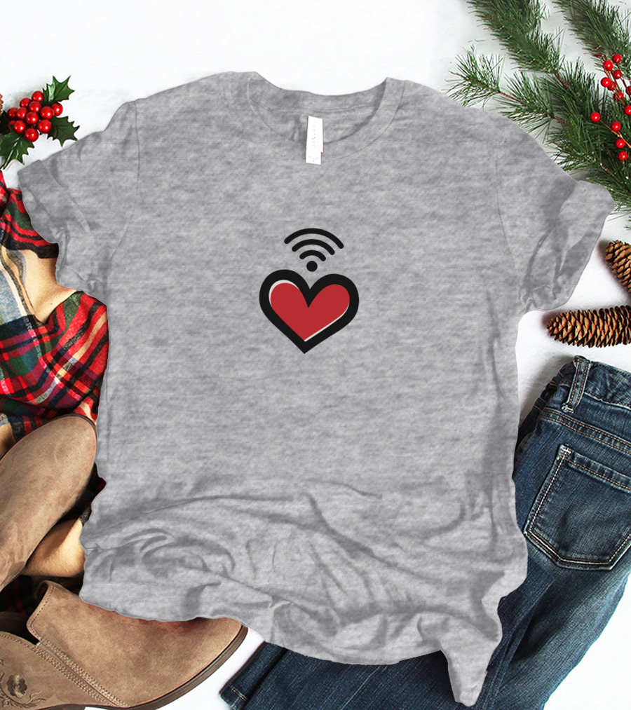 Straykids Seungmin Love Red Heart With Wifi Signal T-Shirt