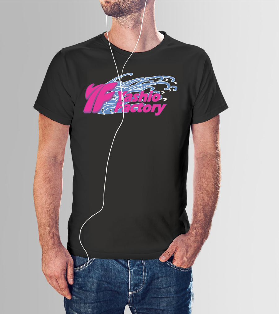 Yashio Factory Pink And Blue Wave T-Shirt