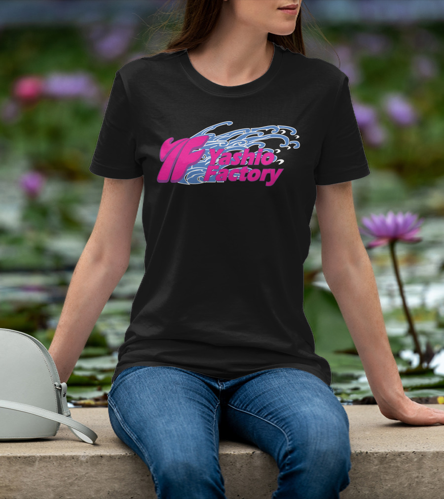 Yashio Factory Pink And Blue Wave T-Shirt