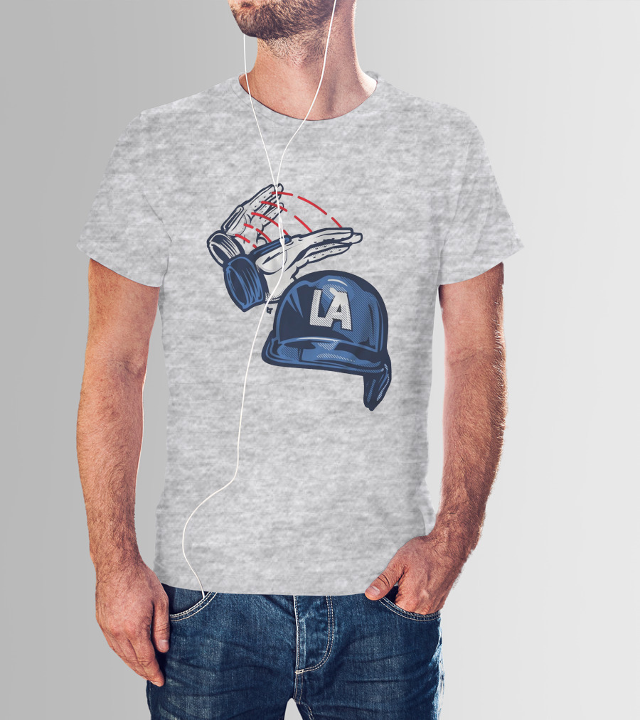 LA Baseball Catcher Dunk Gesture T-Shirt