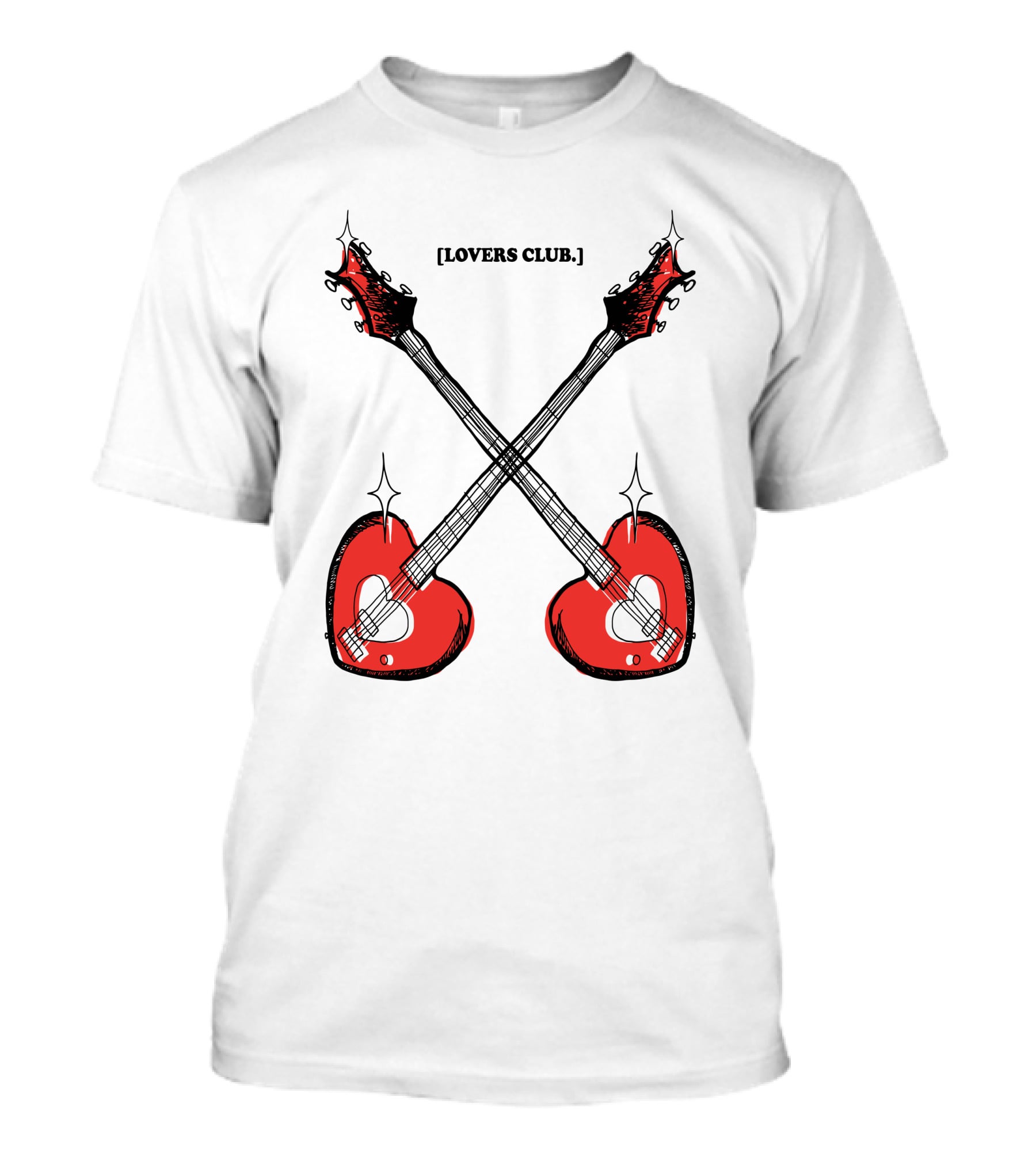 Lovers Club Crossed Heart Guitars T-Shirt