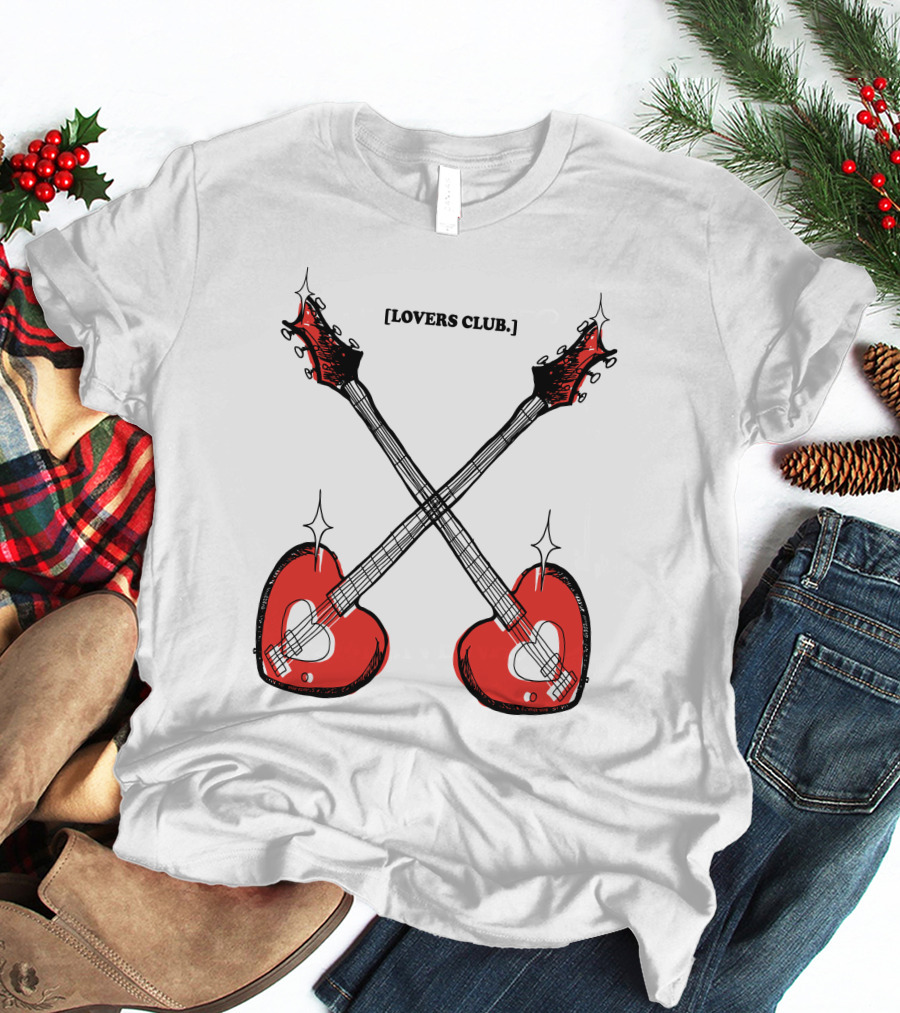 Lovers Club Crossed Heart Guitars T-Shirt