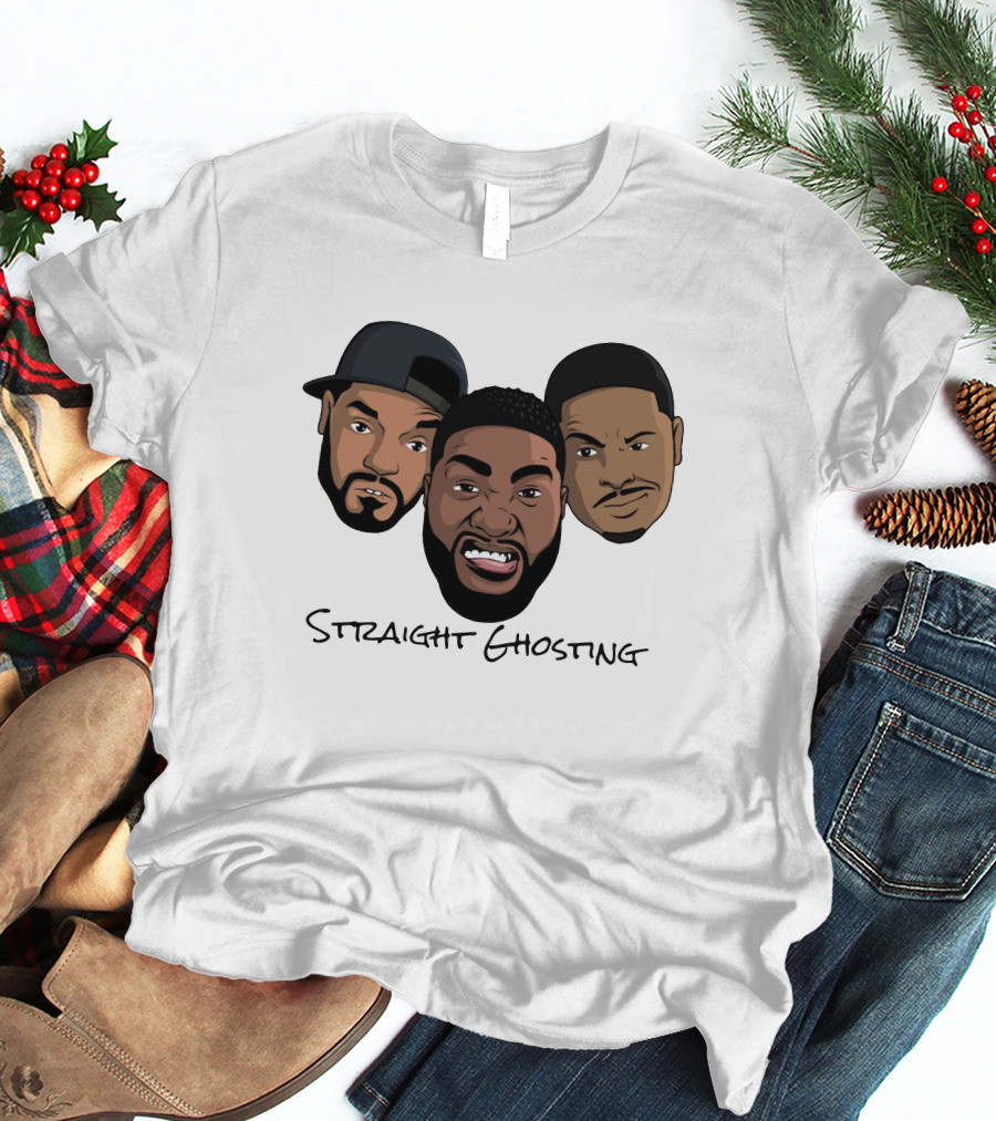 Straight Ghosting Ghost Brothers Faces T-Shirt