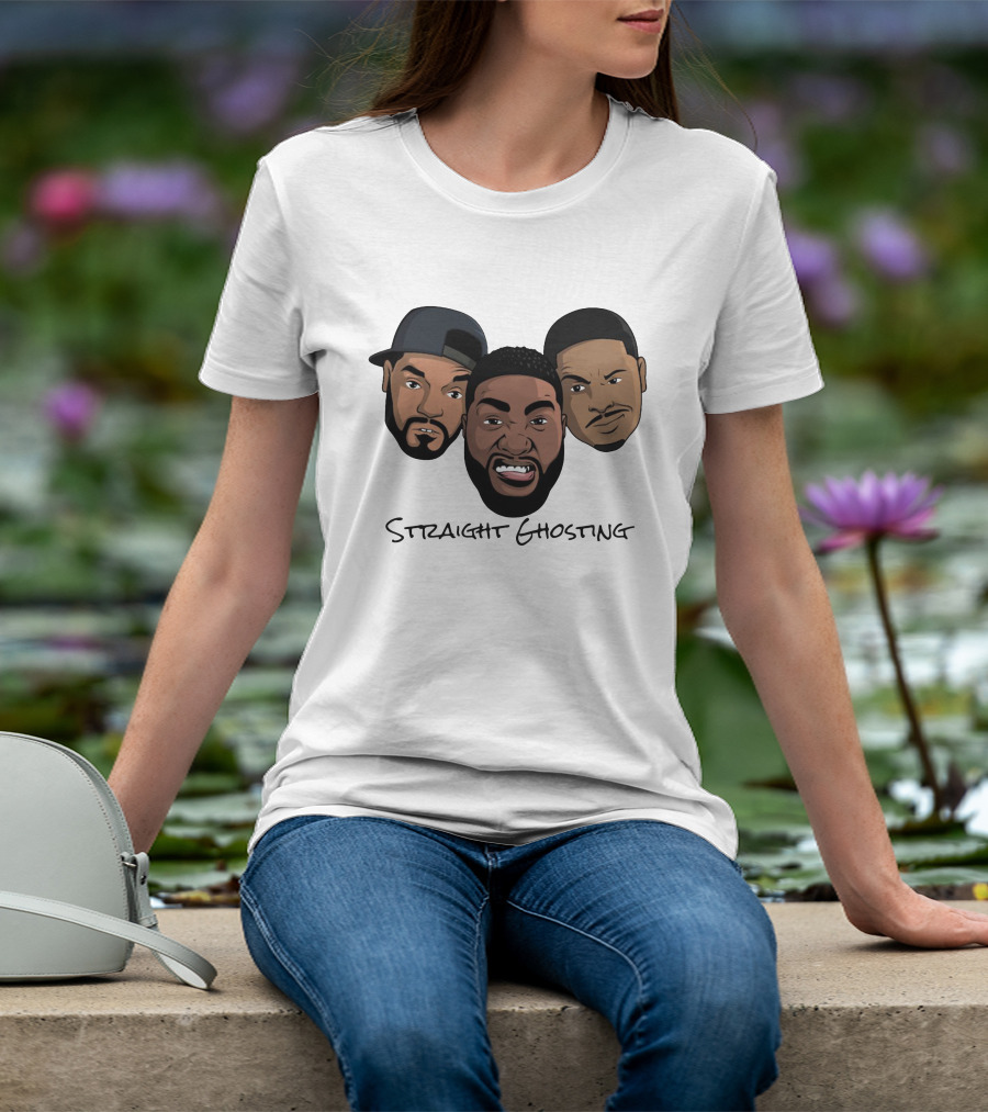 Straight Ghosting Ghost Brothers Faces T-Shirt