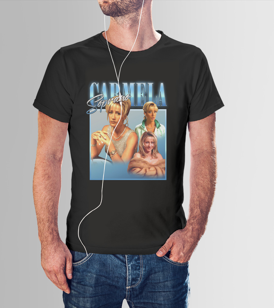 Carmela Soprano Character Portrait Montage T-Shirt