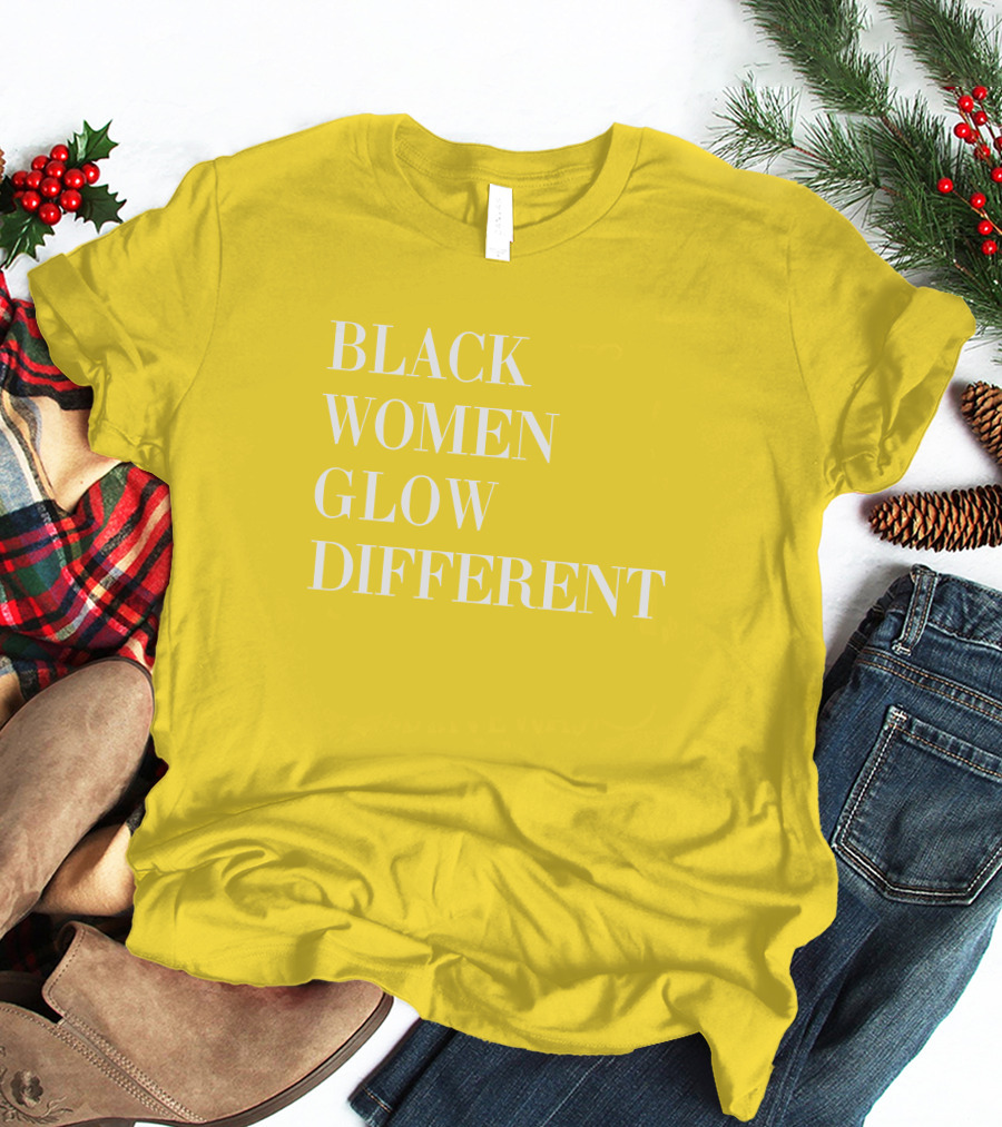 Black Women Glow Different Angela Bassett T-Shirt