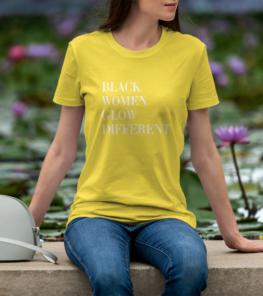 Black Women Glow Different Angela Bassett T-Shirt