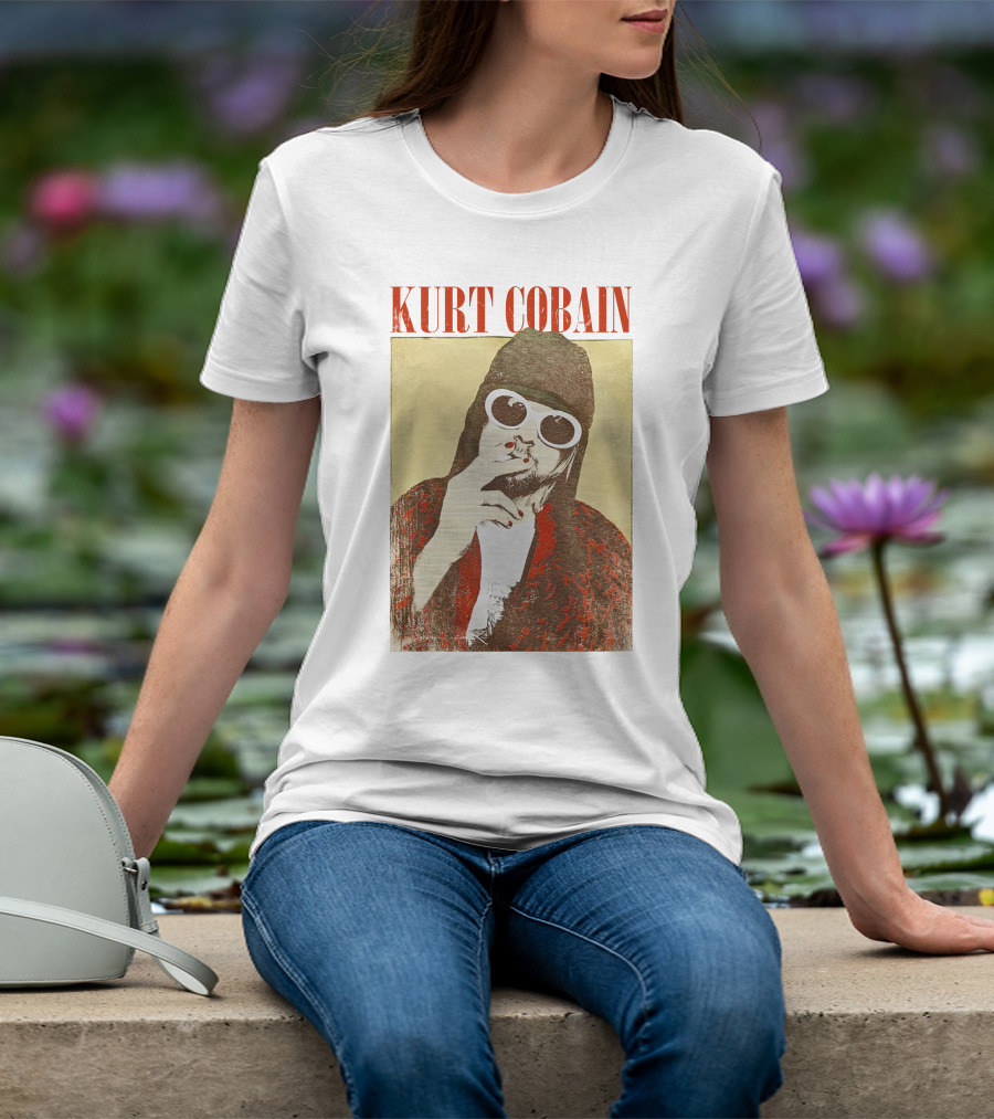 Kurt Cobain Iconic Style Sunglasses T-Shirt
