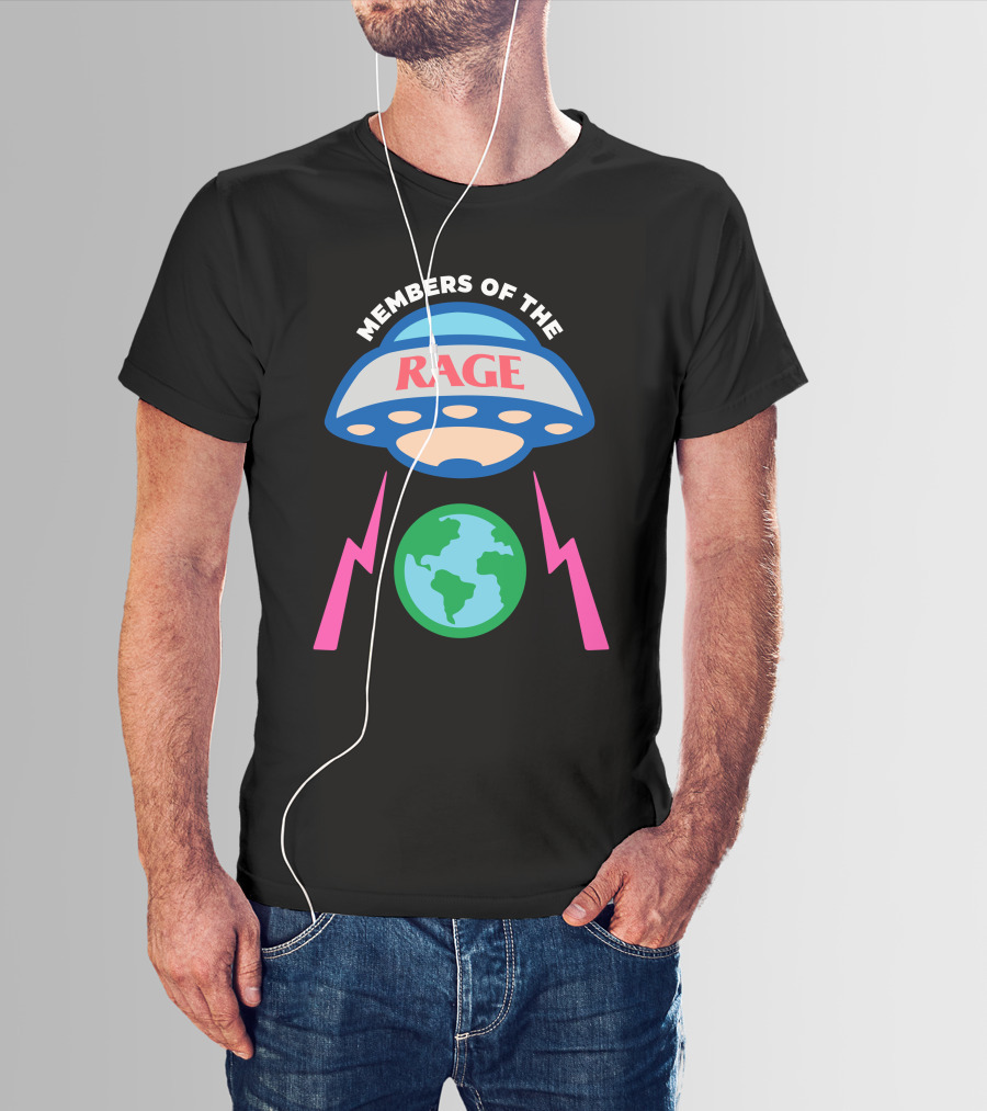 Members Of The Rage UFO Earth Lightning Bolt Kid Cudi T-Shirt