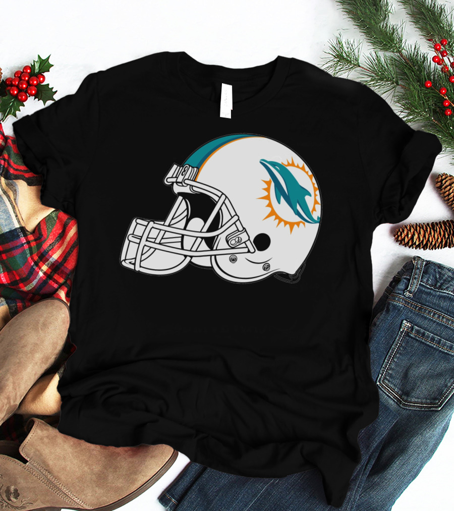 Miami Dolphins Helmet Football Team T-Shirt