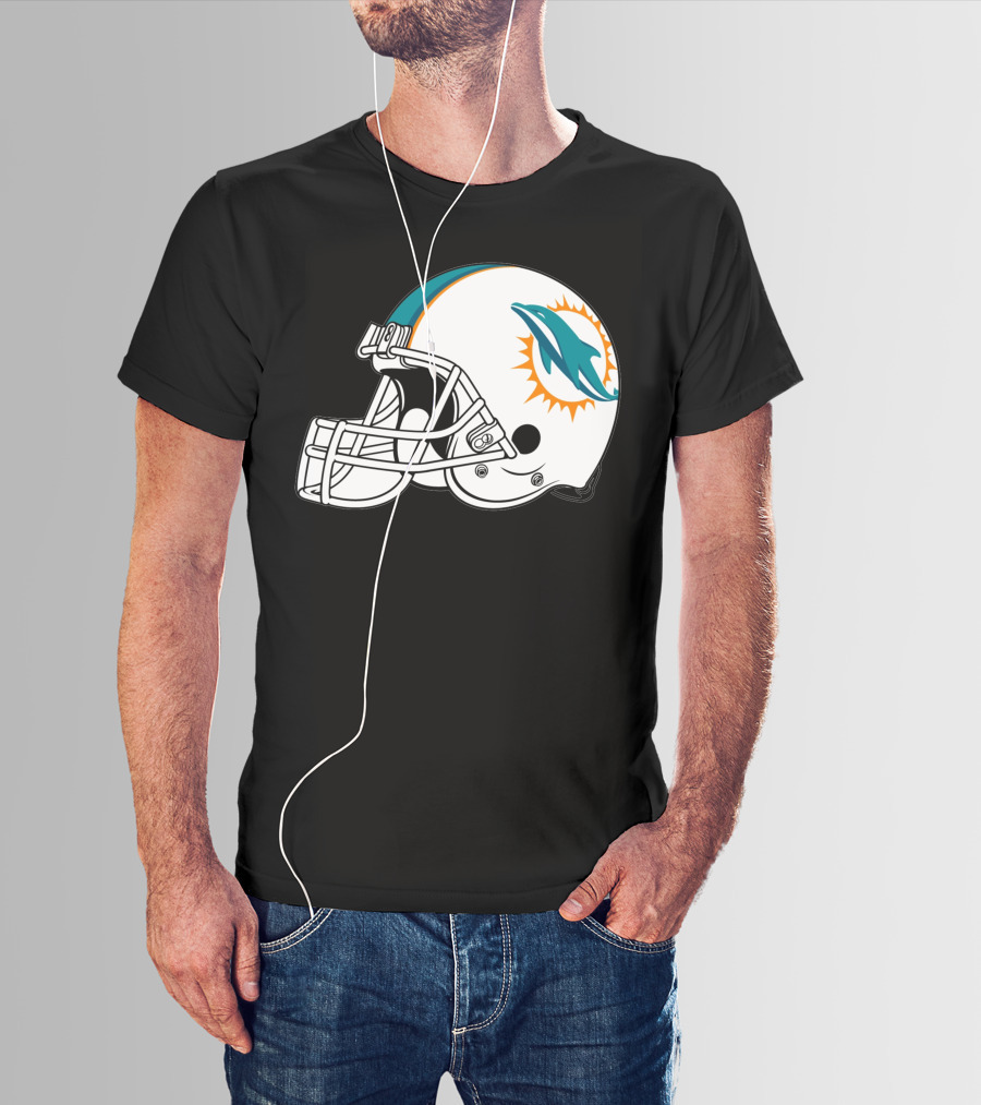 Miami Dolphins Helmet Football Team T-Shirt