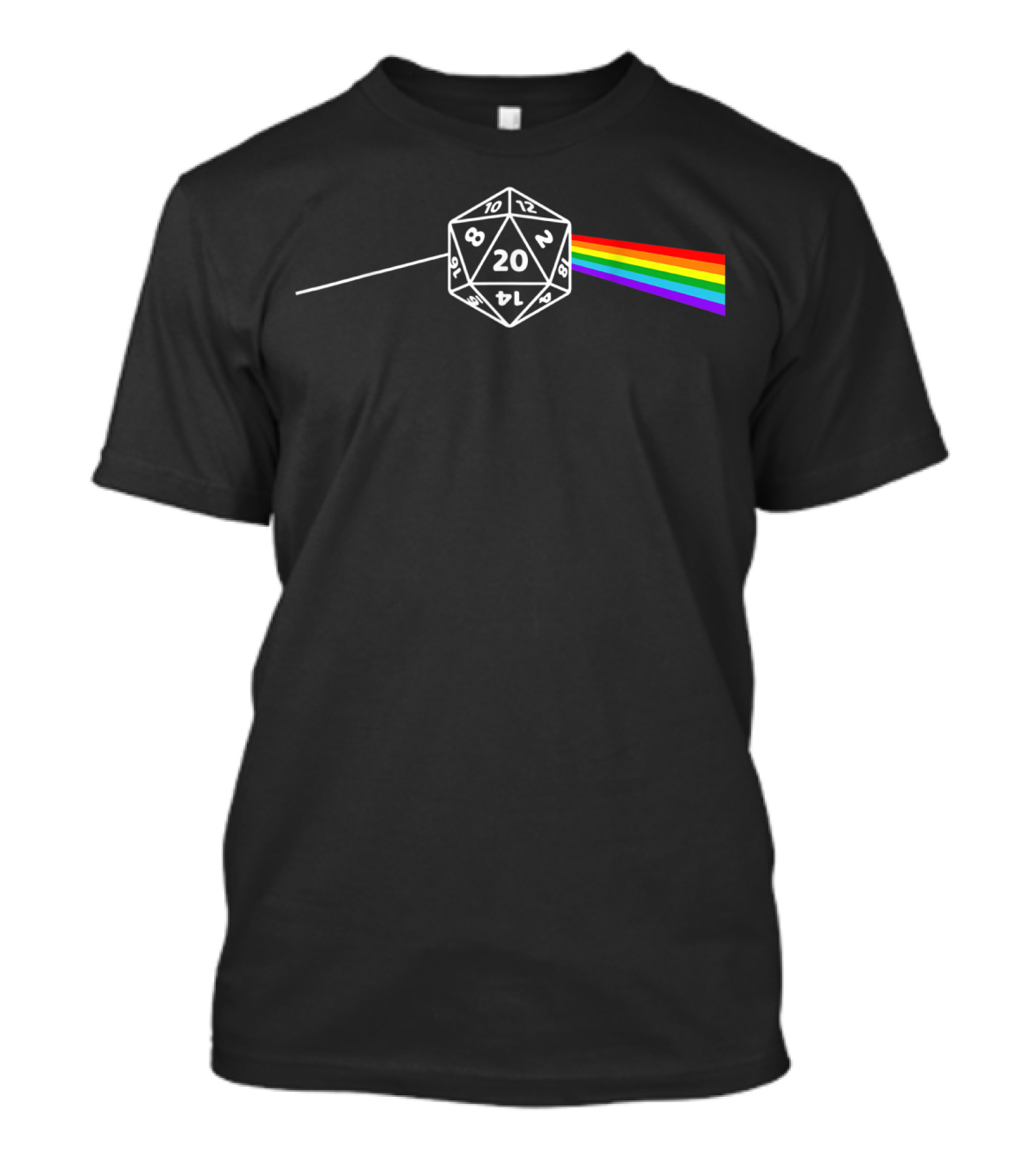 Dice Prism Spectrum Board Game Nerdy Pride T-Shirt
