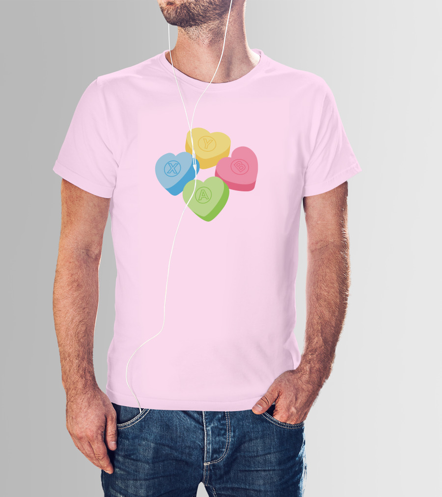 Valentine's Candy Hearts X Y A B T-Shirt