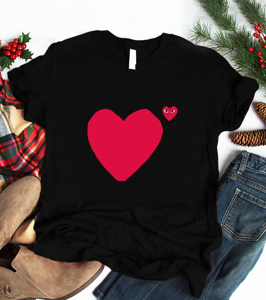 Comme Des Garçons Play Red Heart Icon Eyes T-Shirt