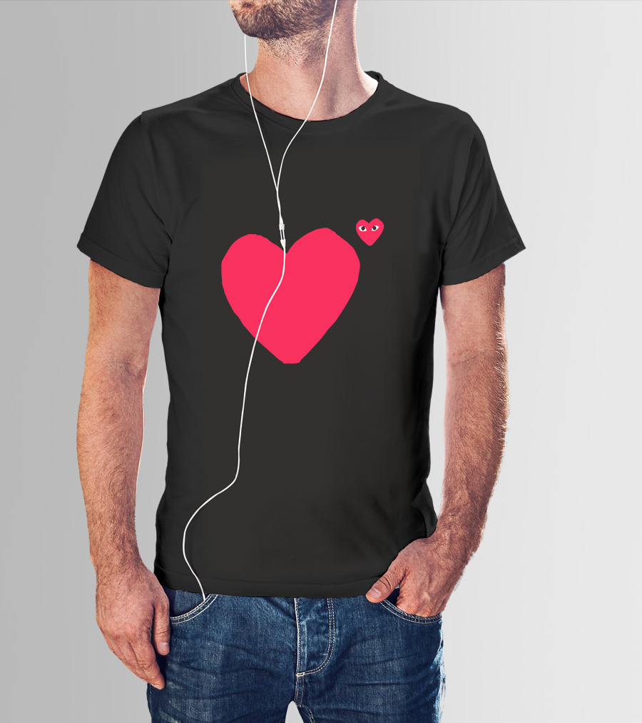 Comme Des Garçons Play Red Heart Icon Eyes T-Shirt