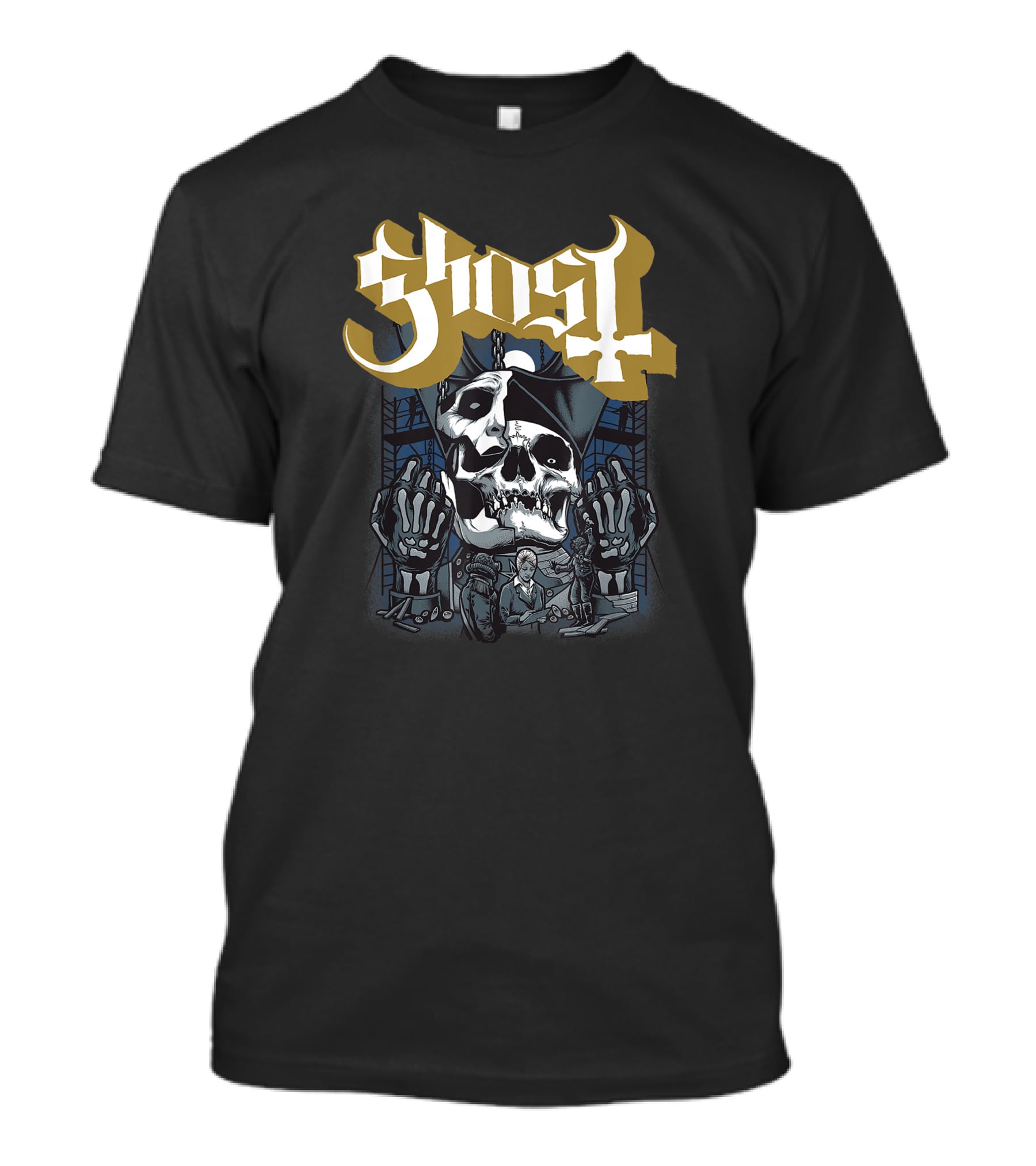 Ghost Impera Skull In Construction Scene T-Shirt