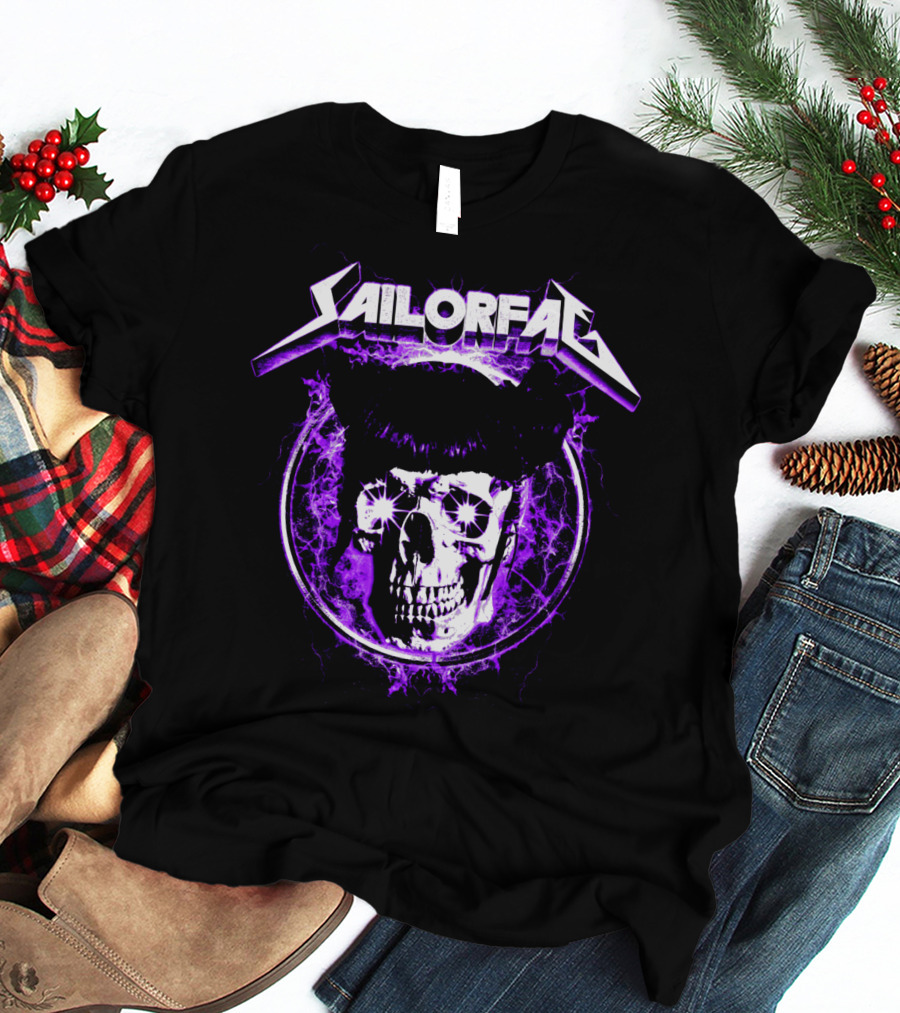 SAILORFAG Glowing Skull Electric Purple T-Shirt